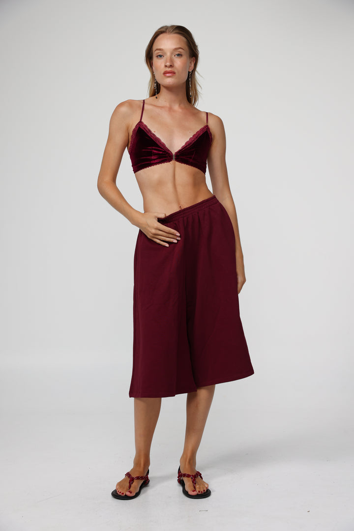 Americano Wine Velvet Bralette