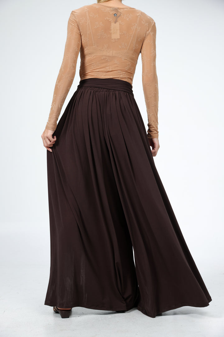 Wide Brown Lycra Bottoms