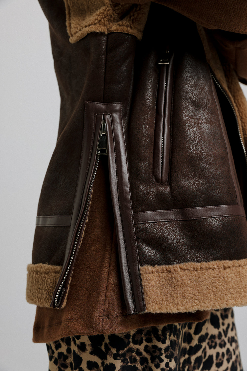 Faux Leather Brown Vest