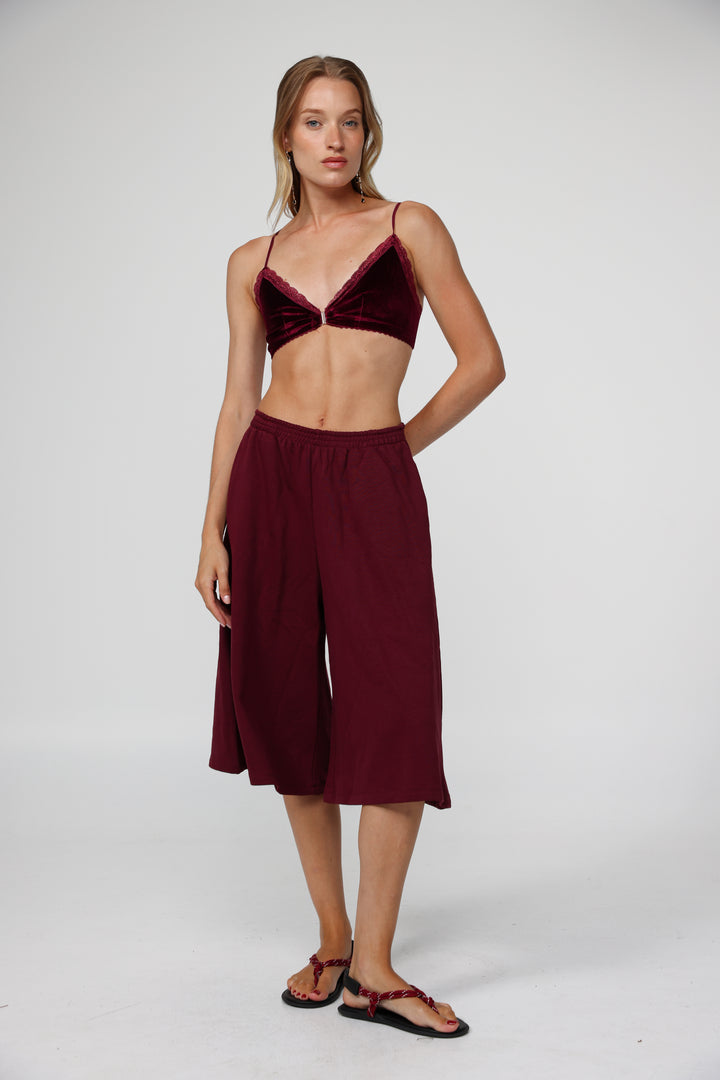 Americano Wine Velvet Bralette