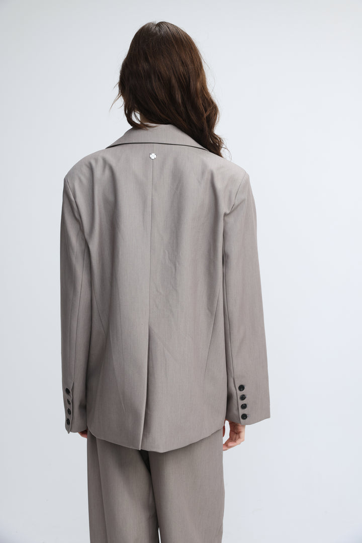 Oversized Tailored Grey Blazer