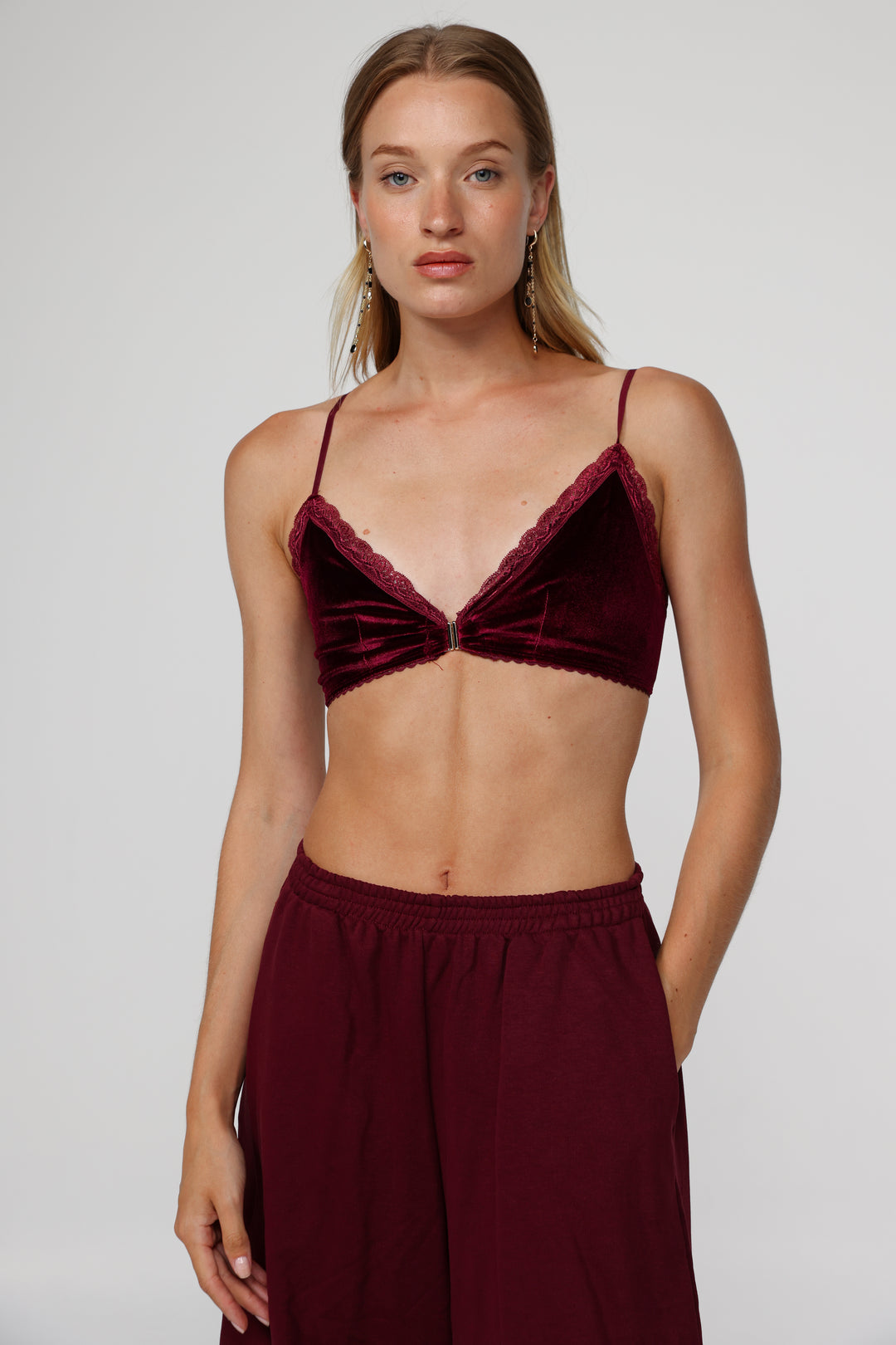 Americano Wine Velvet Bralette