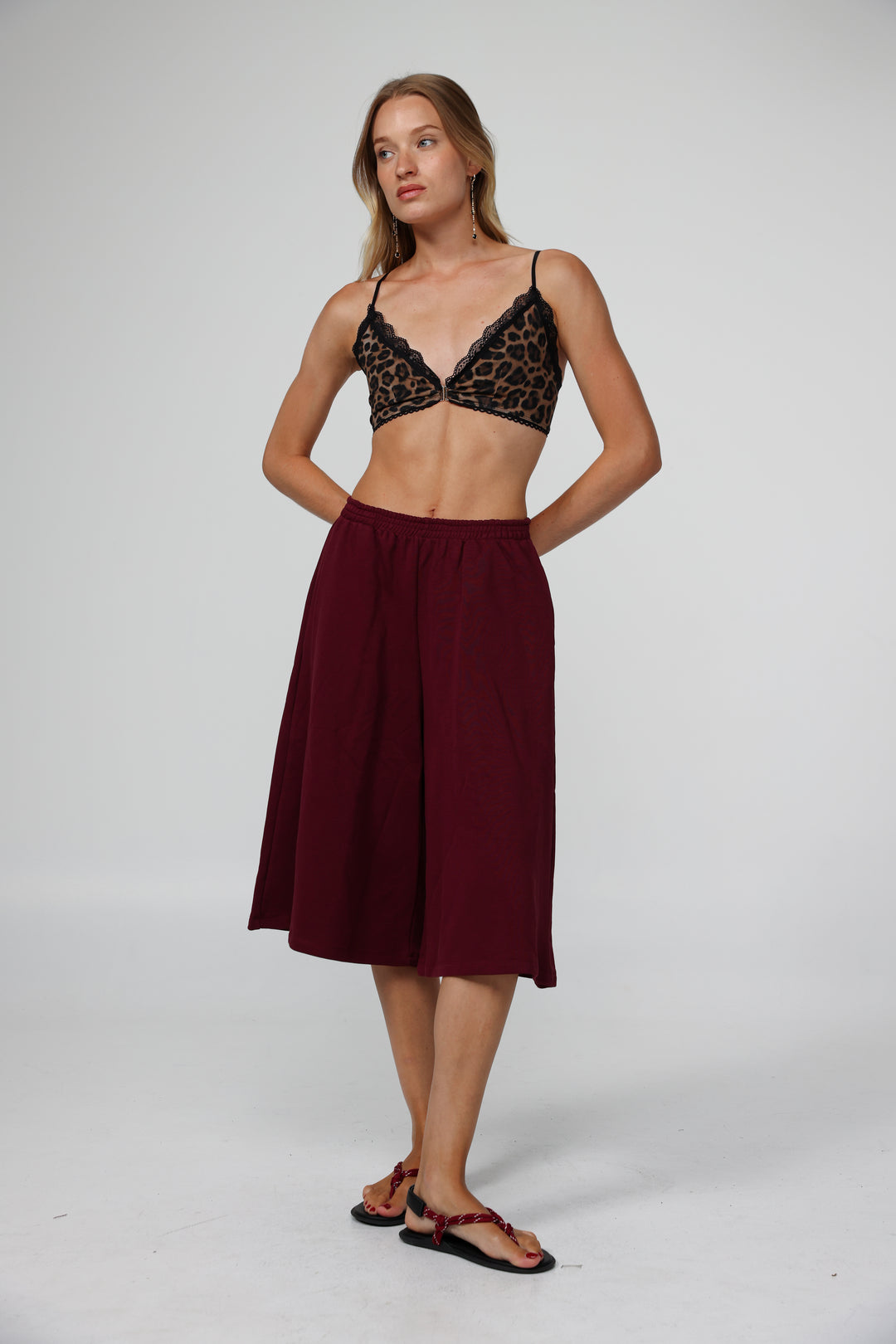 Americano Leopard Bralette חזייה מנומרת משולשים