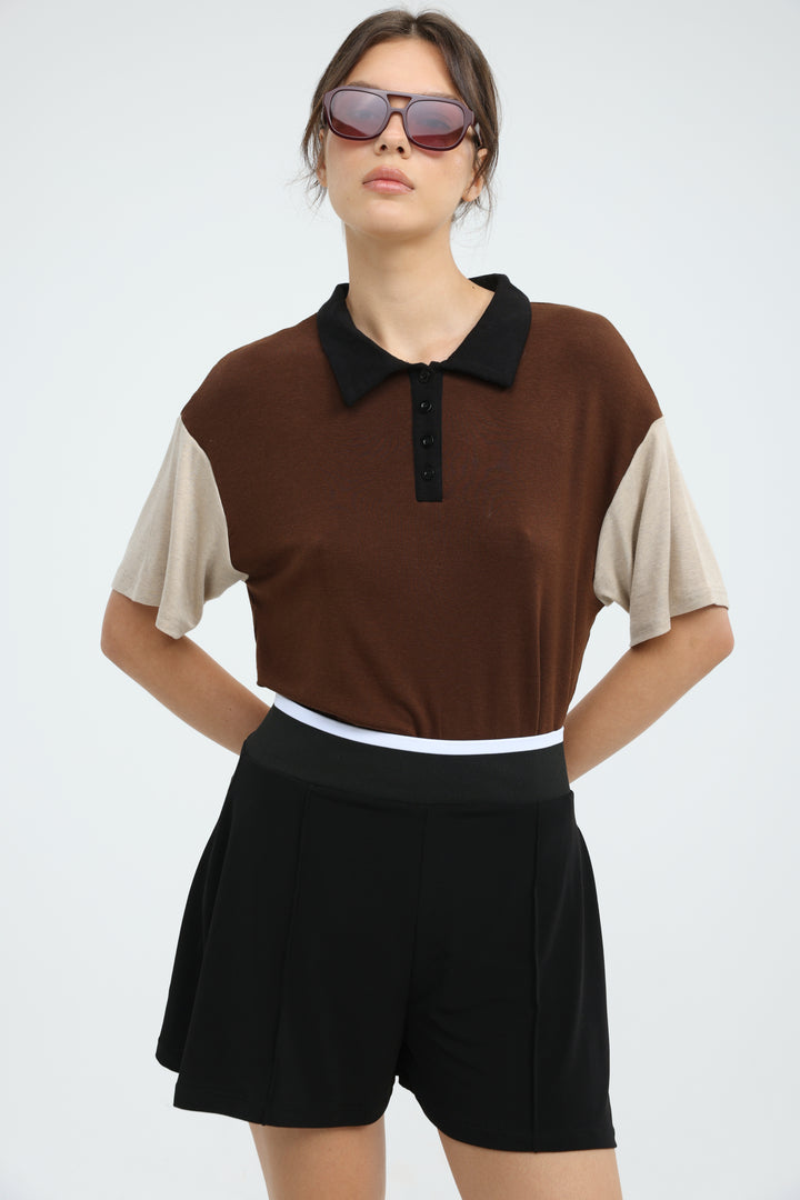 Friend Brown Polo T-Shirt