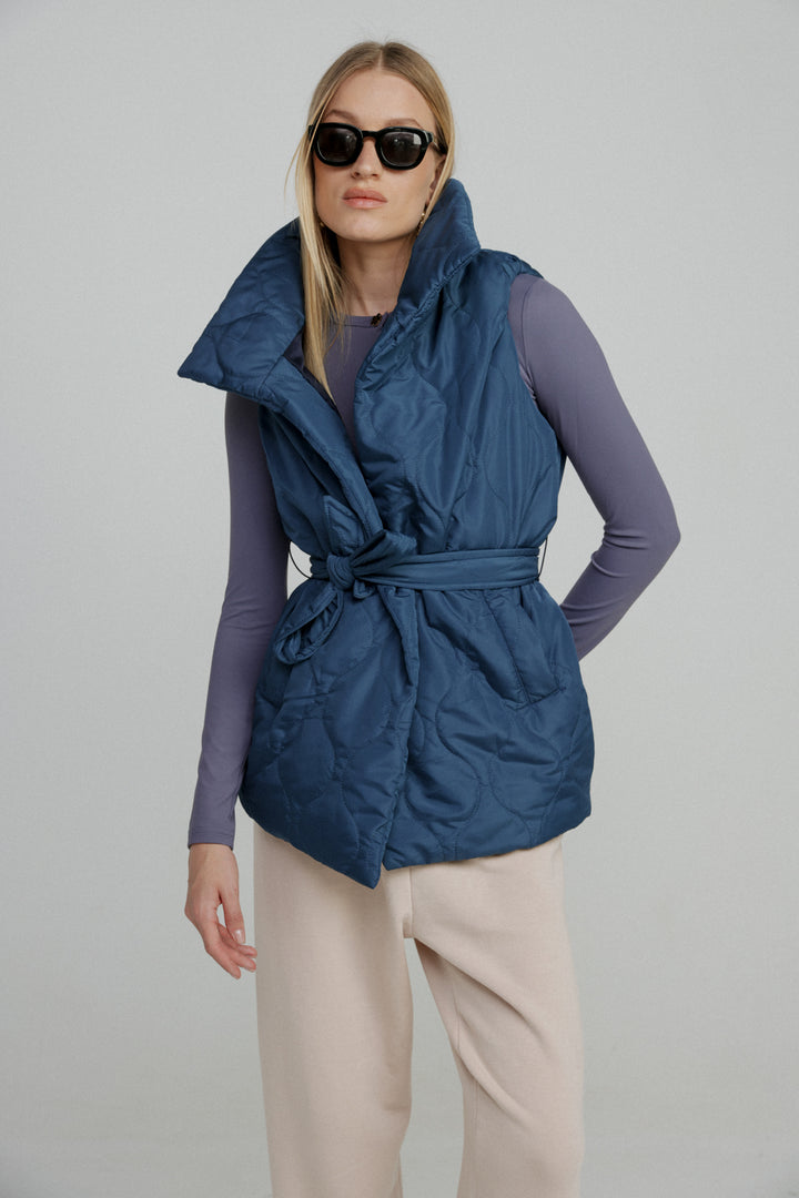 Quilted Blue Vest