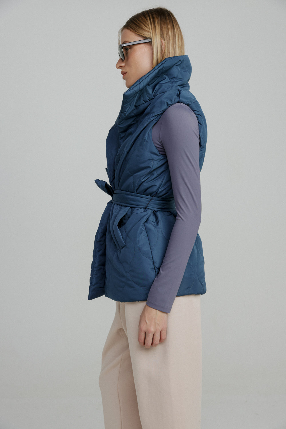 Quilted Blue Vest