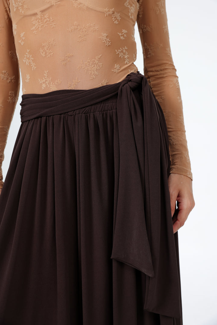 Wide Brown Lycra Bottoms