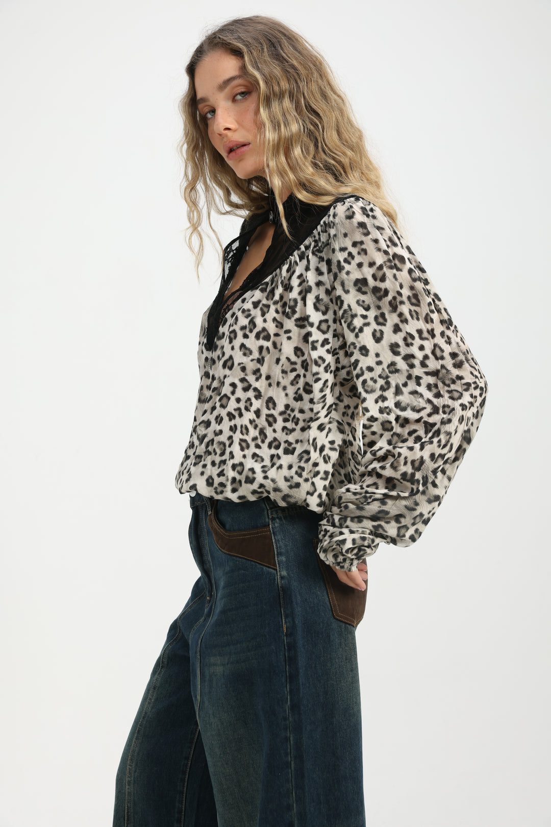 Leopard&Lace Blouse