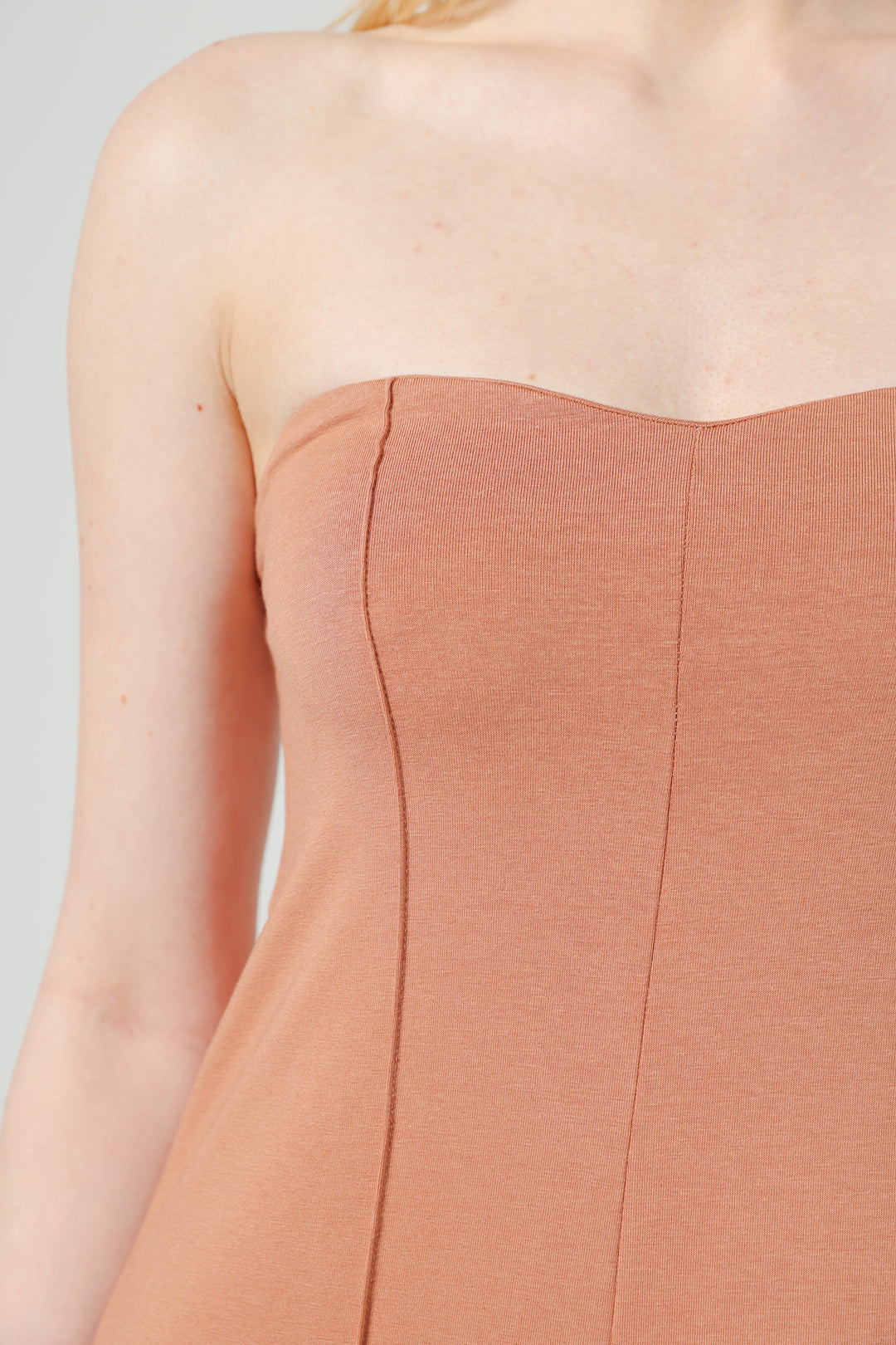 Wide Leg Peach Corset Jumpsuit