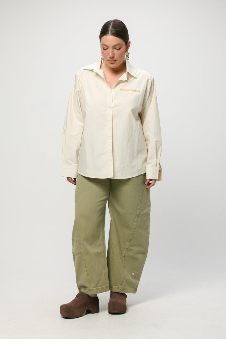 Accent Pocket Light Pink Buttoned Shirt