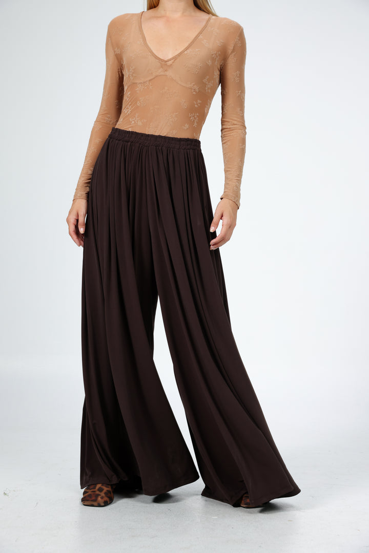Wide Brown Lycra Bottoms