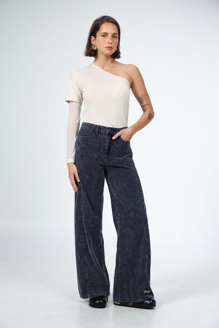 Attached Stone One-Shoulder Top
