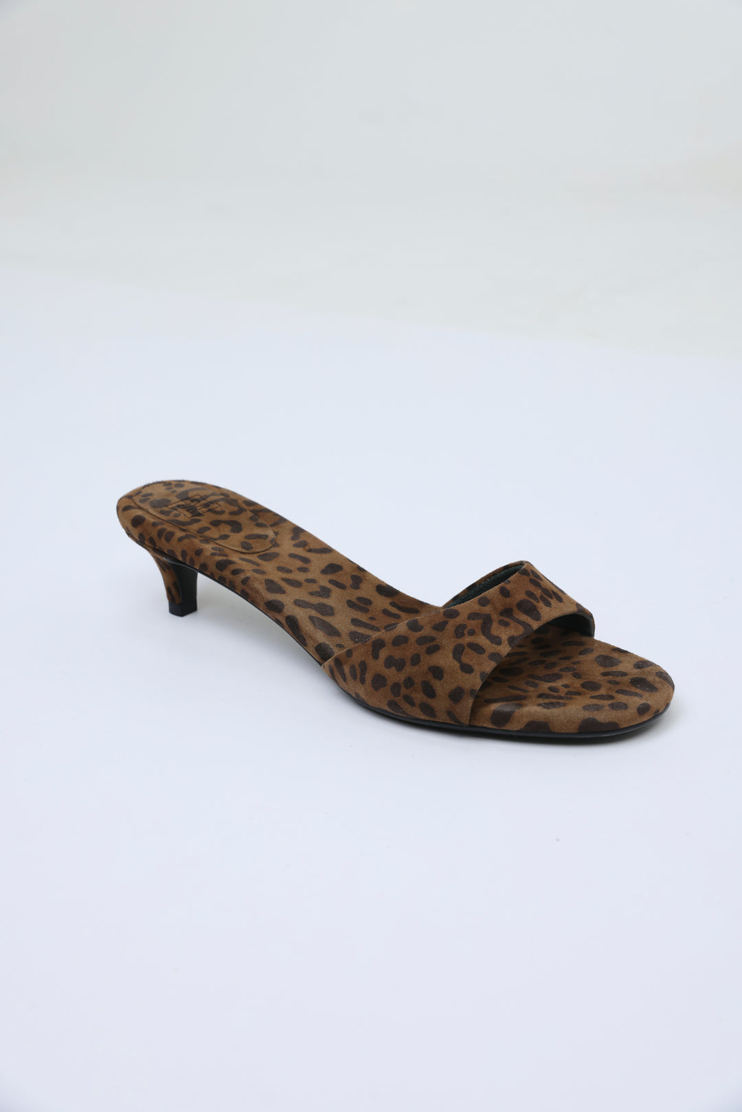 Leopard Heel Mules