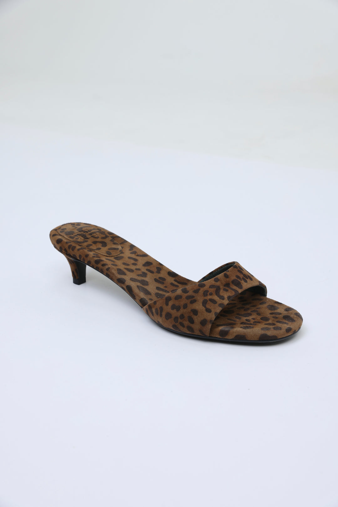 Leopard Heel Mules