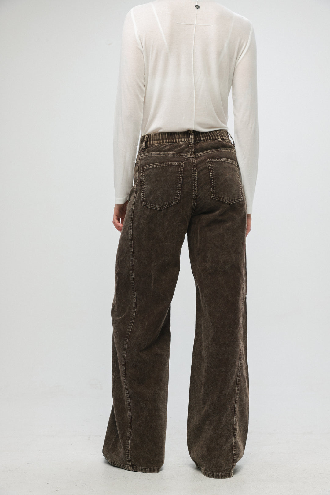 מכנס קורדרוי חום מידה XS 546 Brown Corduroy Denim