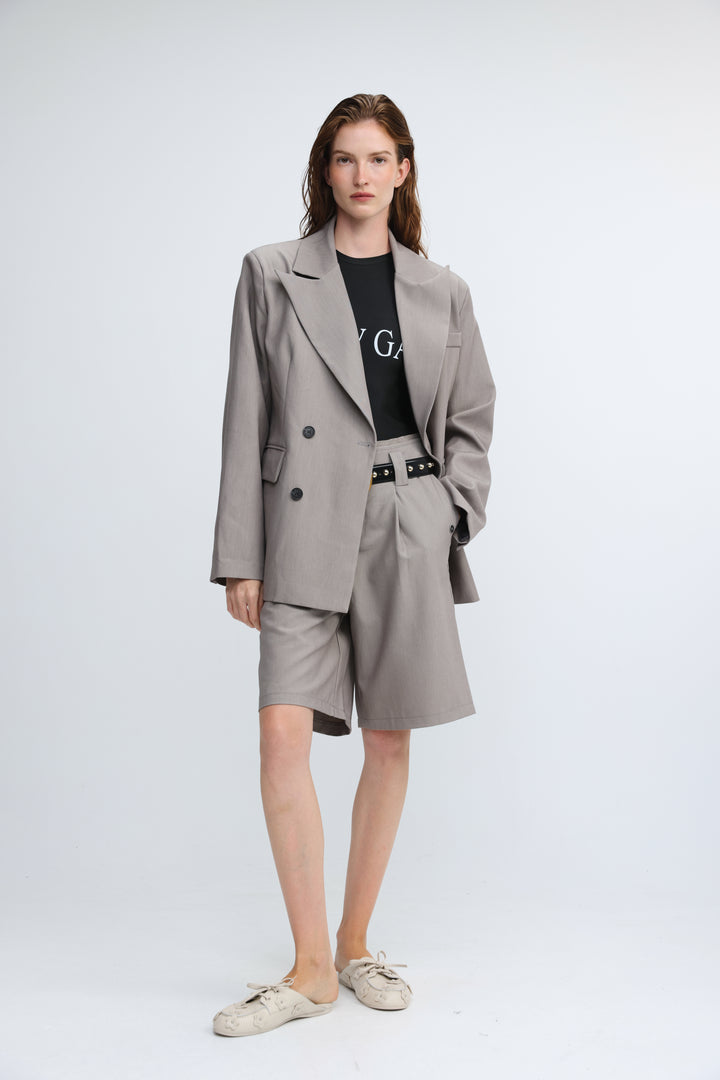 Oversized Tailored Grey Blazer