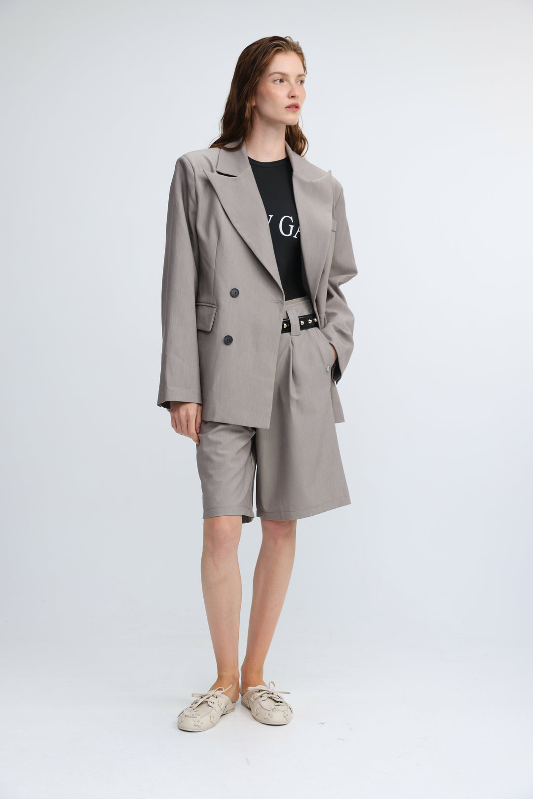Oversized Tailored Grey Blazer