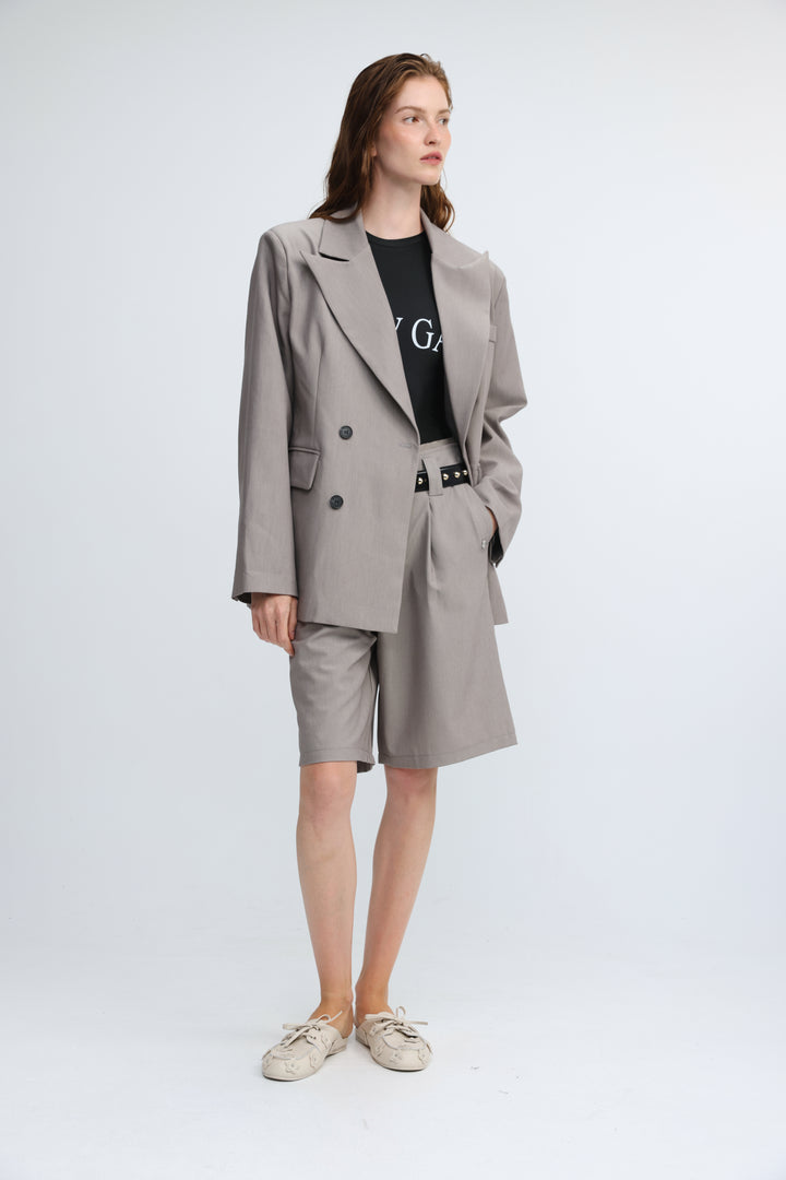 Oversized Tailored Grey Blazer