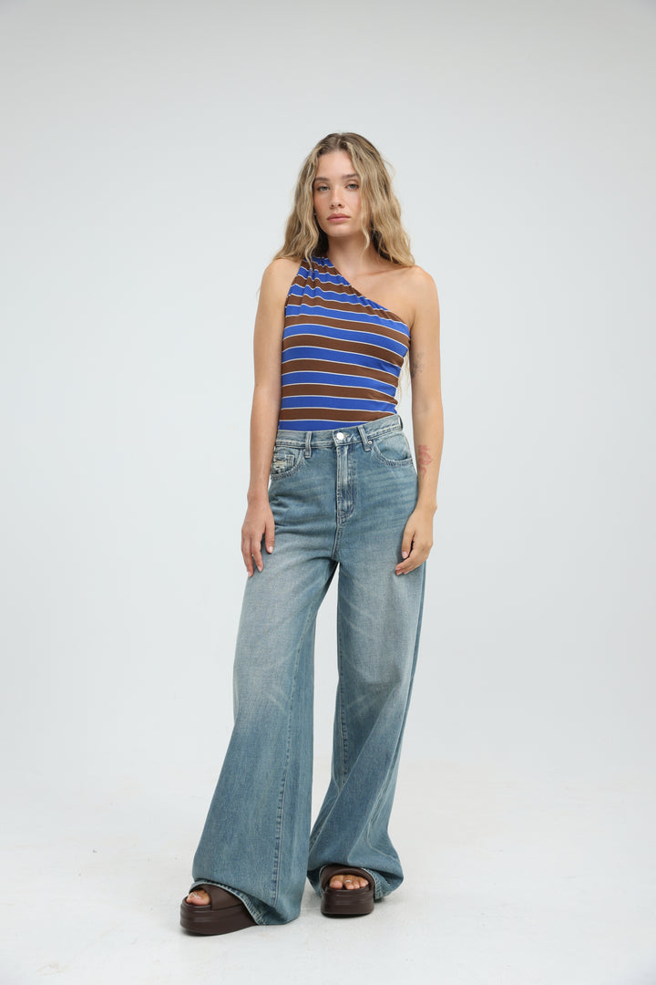 Moonkissed Blue Striped Bodysuit