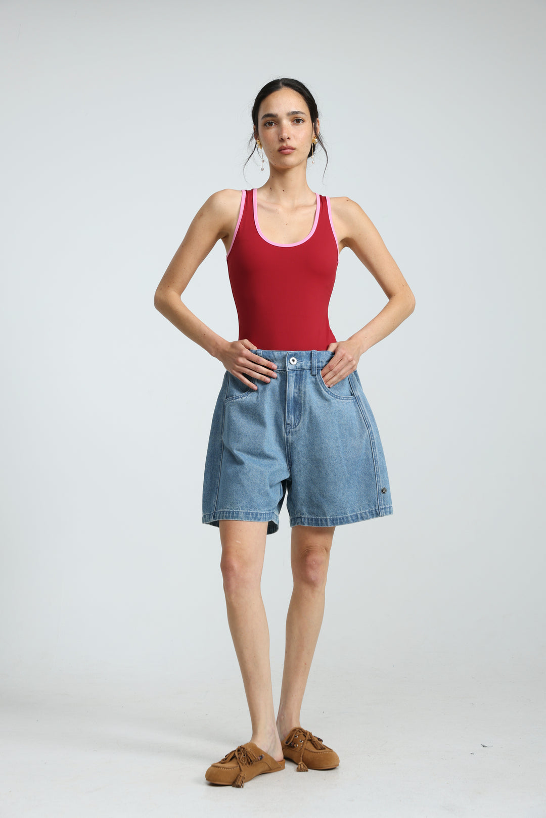 Guri Light Blue Denim Shorts