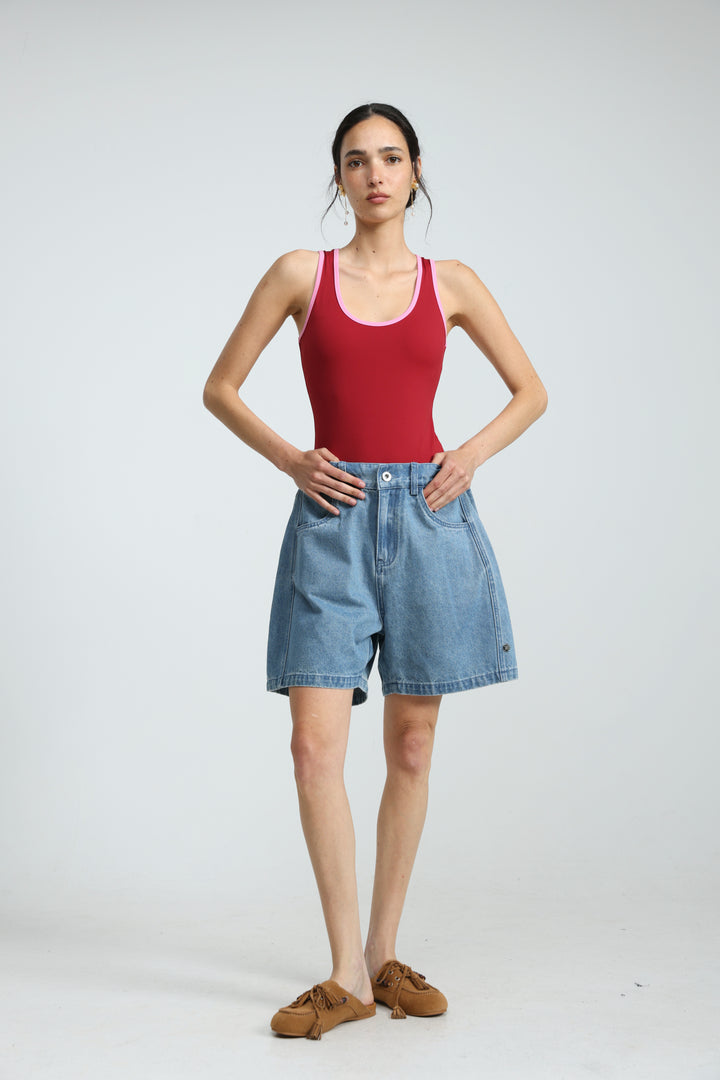 Guri Light Blue Denim Shorts
