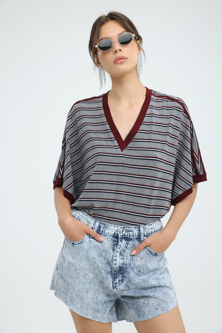 Proof Grey Striped T-Shirt