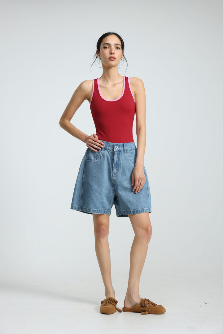 Guri Light Blue Denim Shorts
