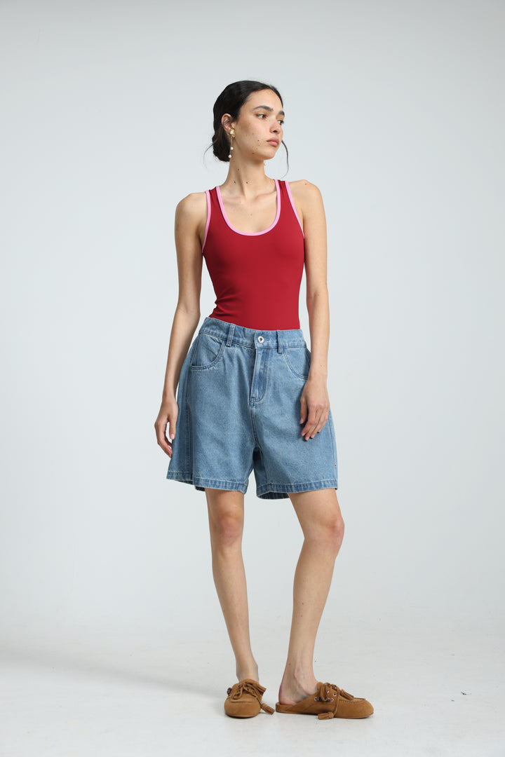 Guri Light Blue Denim Shorts