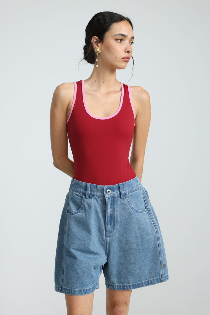 Guri Light Blue Denim Shorts