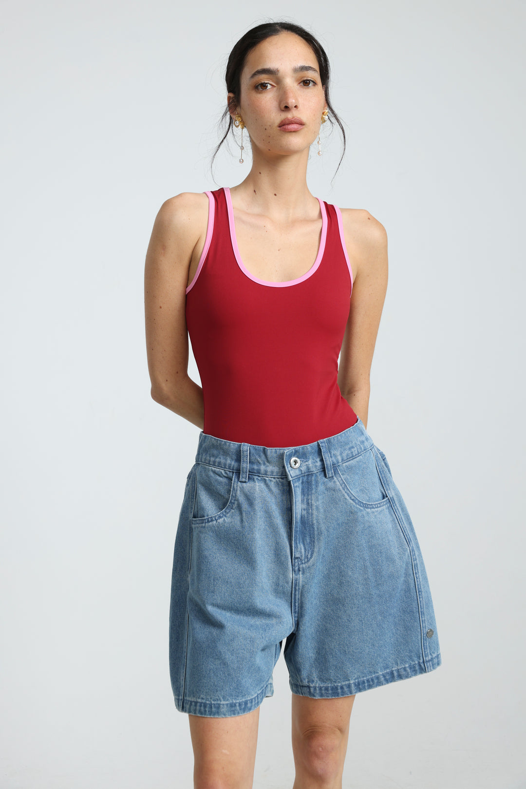 Guri Light Blue Denim Shorts