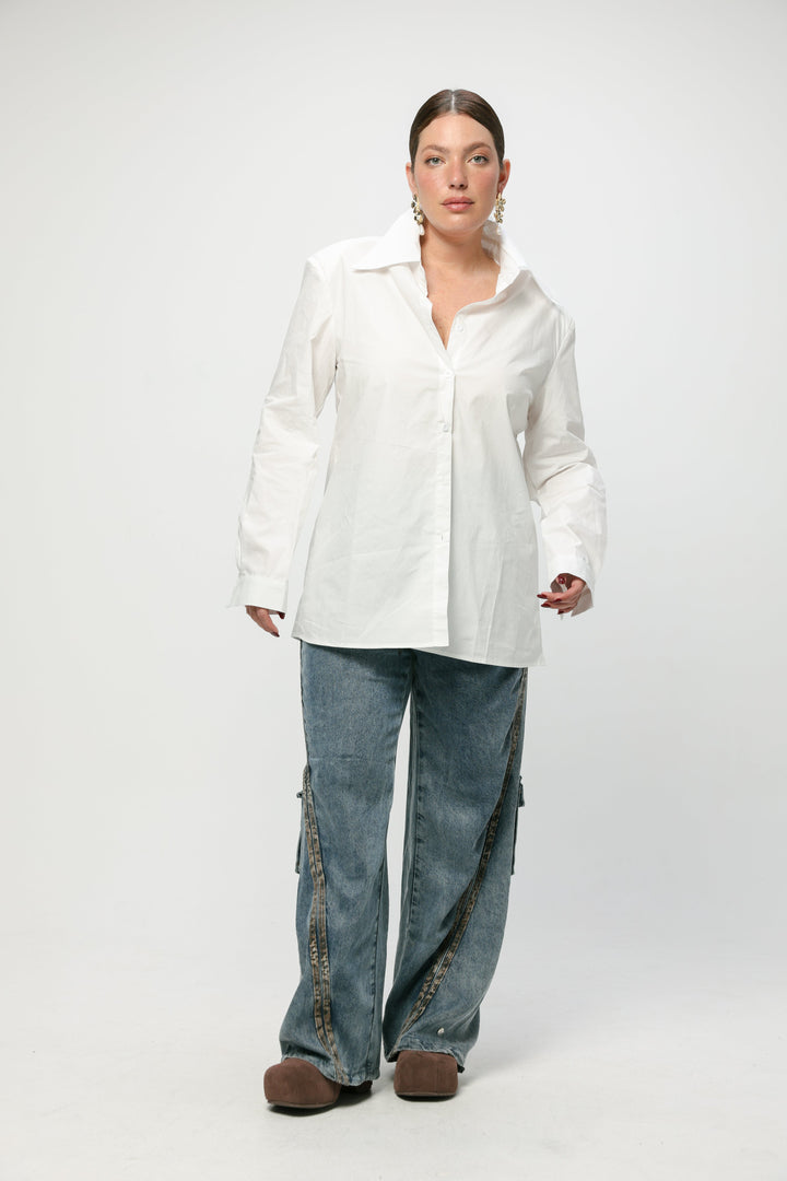 Padded Wine Buttoned Shirt