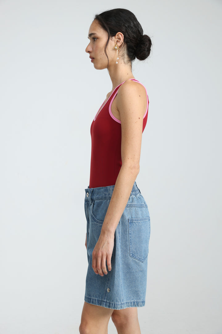 Guri Light Blue Denim Shorts