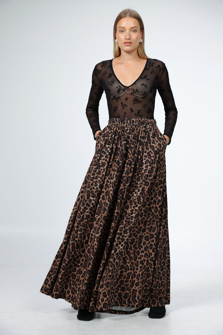 Wide Leopard Bottoms