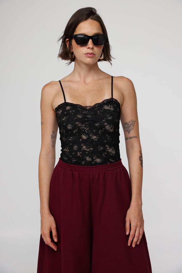 Latte Floral Top