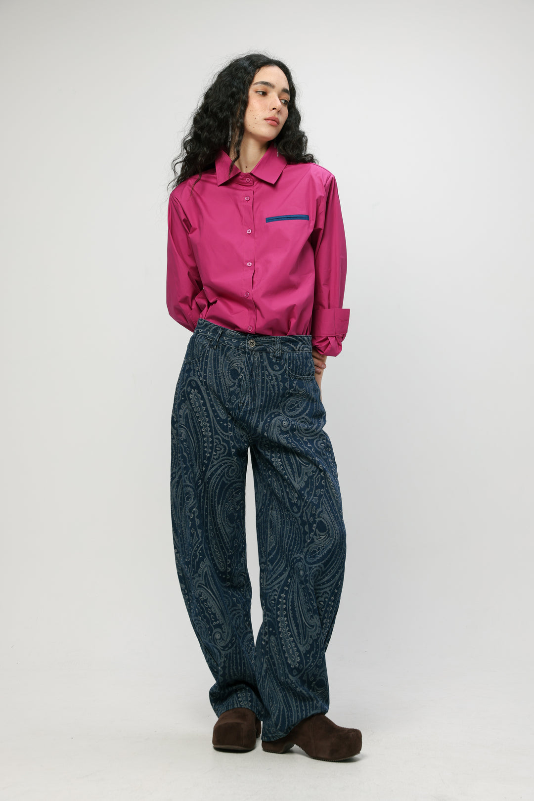 Accent Pocket Pink Buttoned Shirt