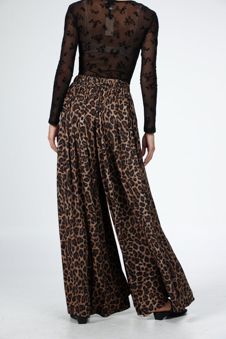 Wide Leopard Bottoms