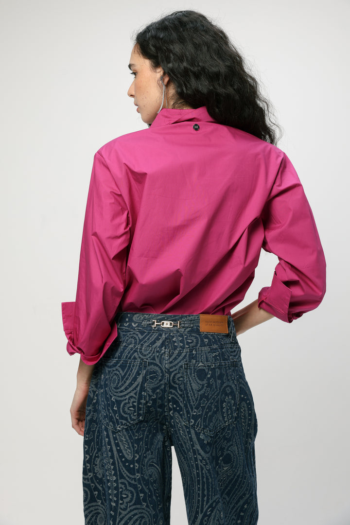 Accent Pocket Pink Buttoned Shirt