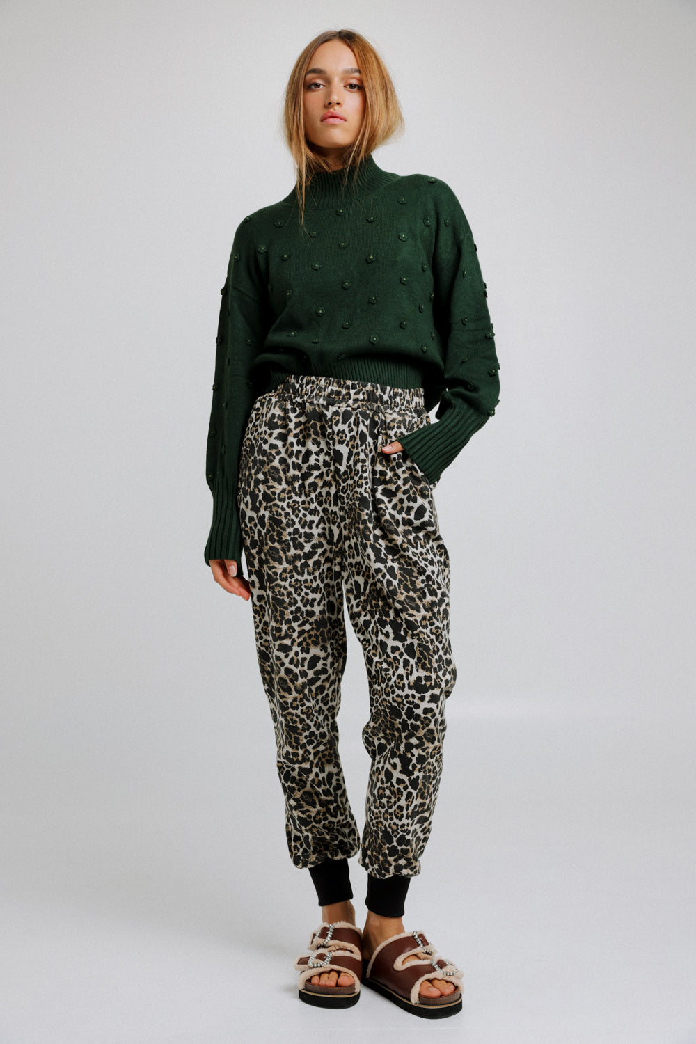 Comfort Leopard Joggers מכנס טרנינג מנומר ארוך