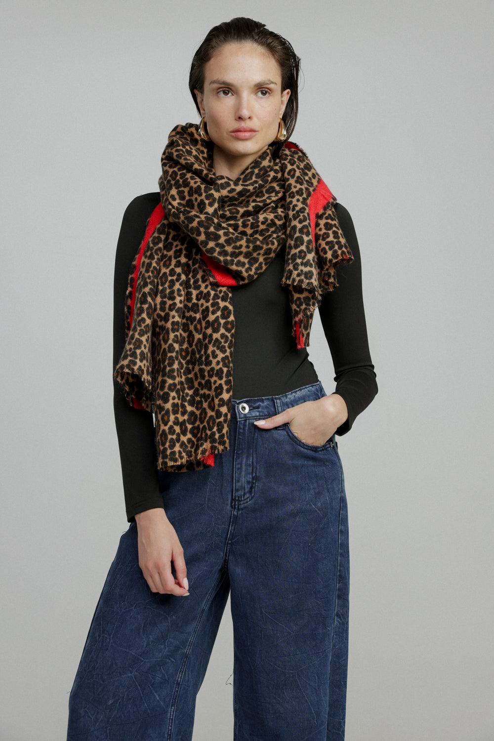 צעיף מנומר לנשים דגם Leopard Scarf 