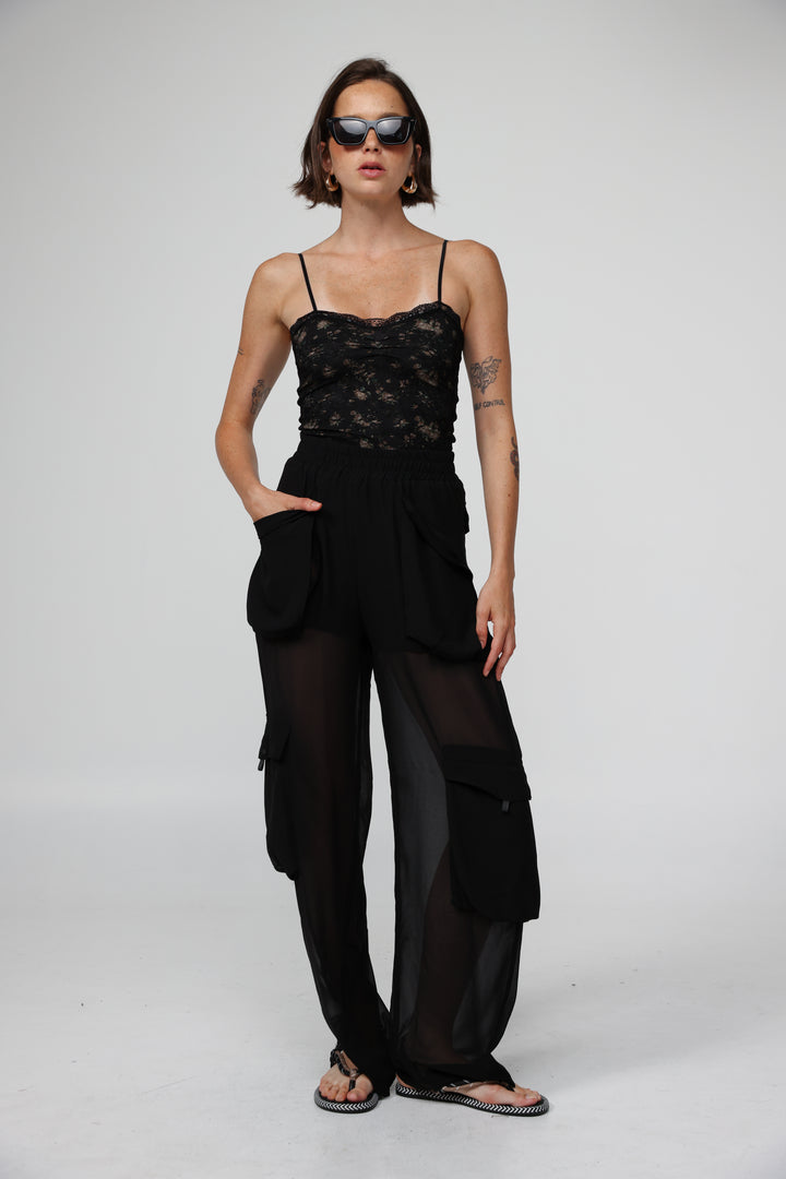Taste Black Cargo Bottoms