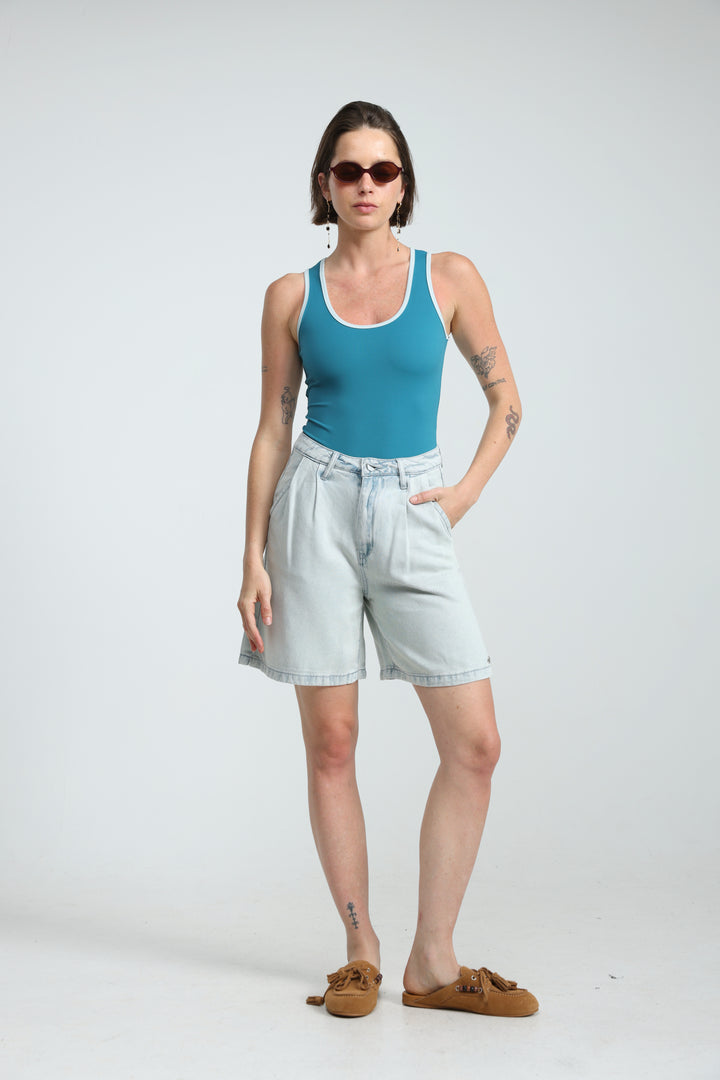 Redefine Light Blue Denim Shorts