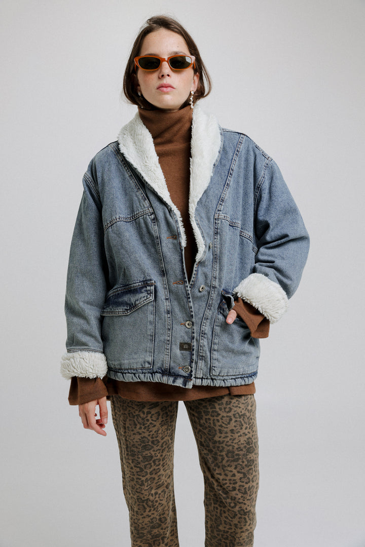 Fur Denim Jacket