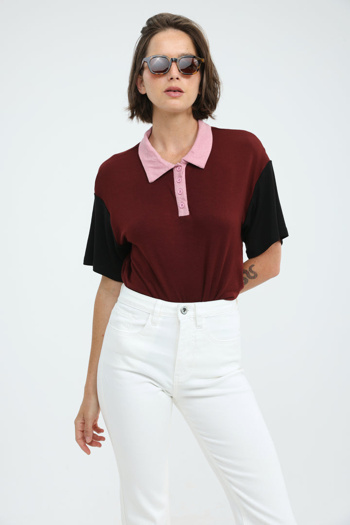 Friend Wine Polo T-Shirt