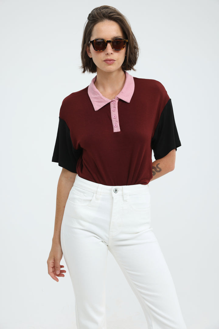 Friend Wine Polo T-Shirt