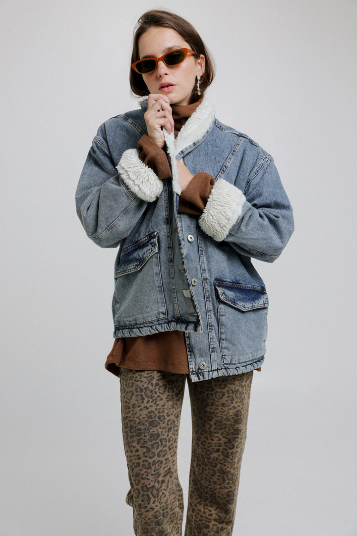 Fur Denim Jacket