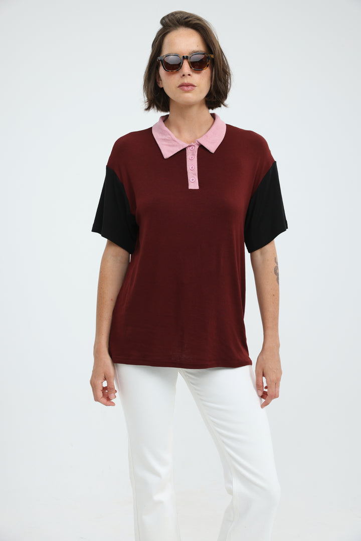 Friend Wine Polo T-Shirt