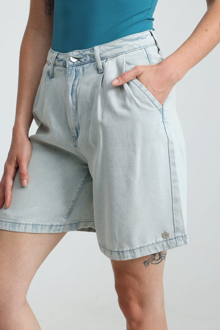 Redefine Light Blue Denim Shorts