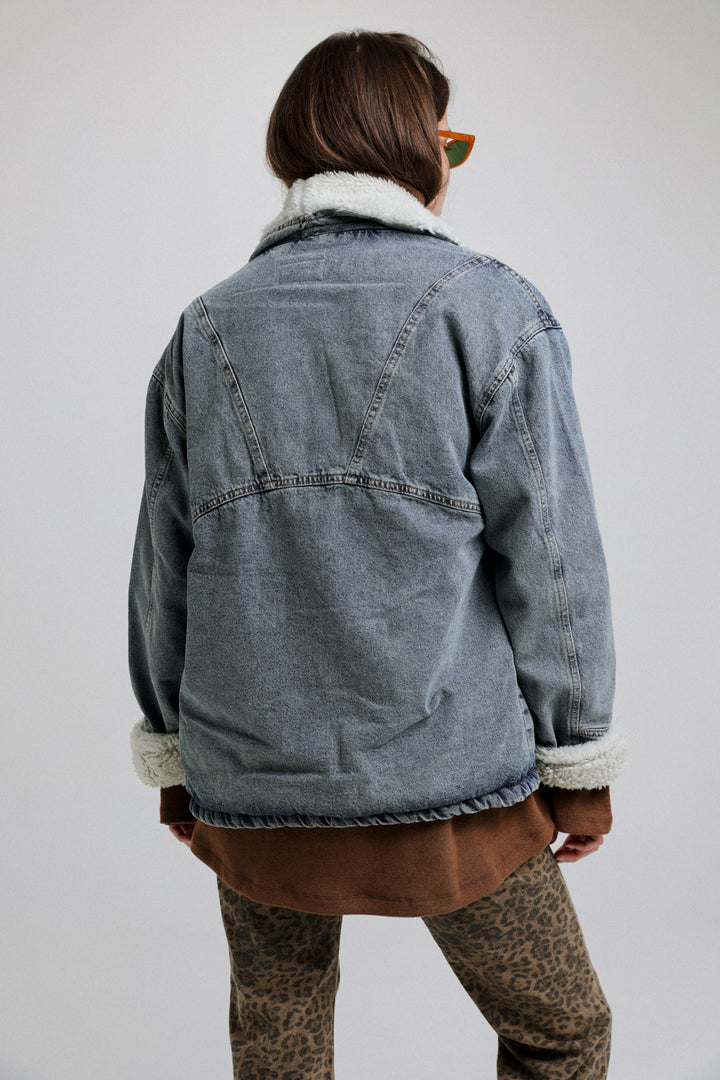 Fur Denim Jacket