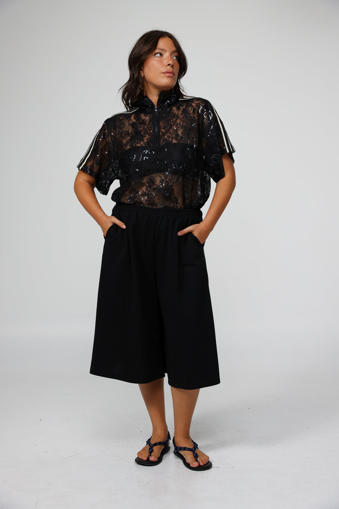 Adamon Black Lace T-Shirt