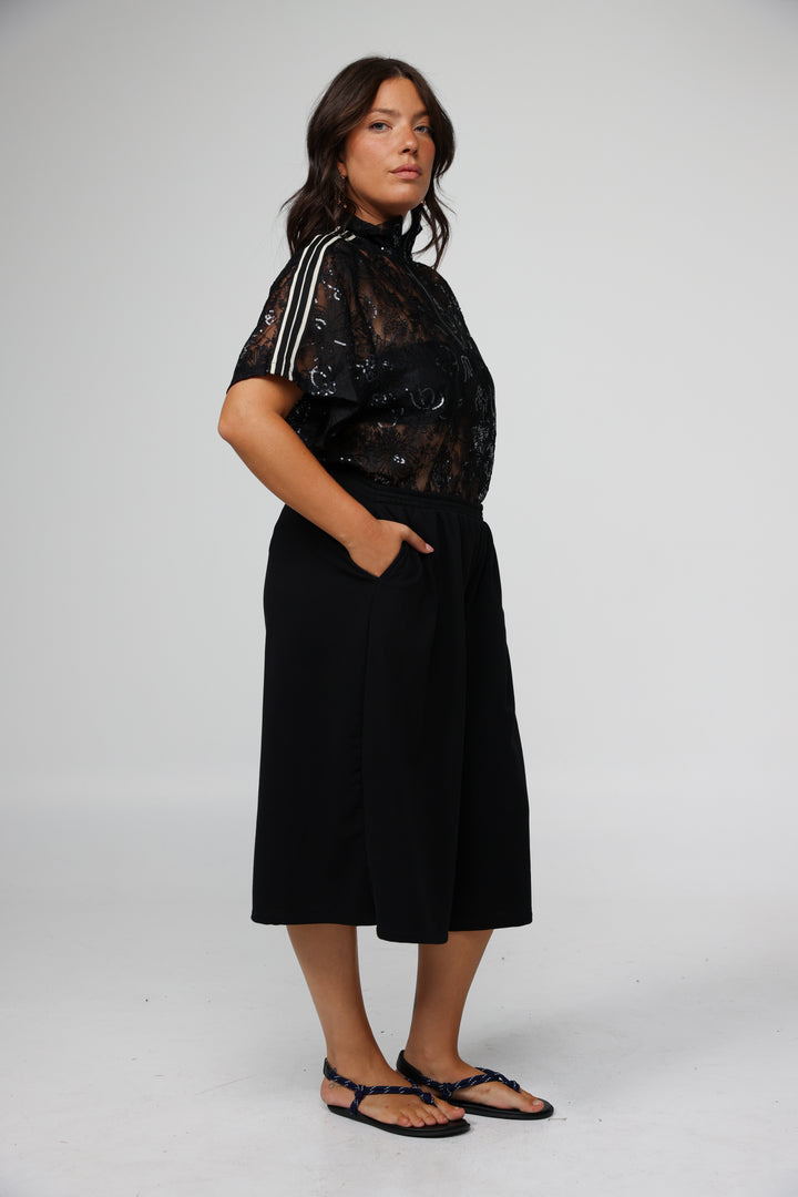 Adamon Black Lace T-Shirt